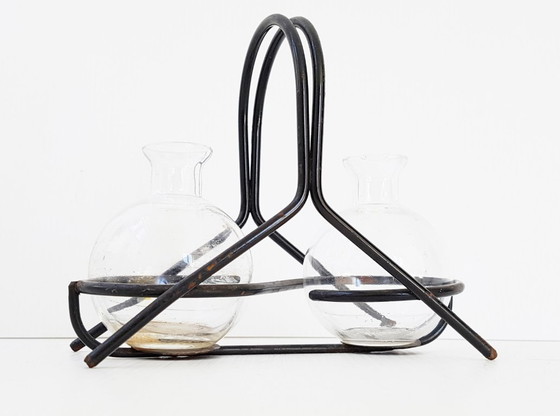 Image 1 of MATHIEU MATEGOT PORTE HUILIER VINAIGRIER METAL 1950 VINTAGE 50S 50'S ROCKABILLY