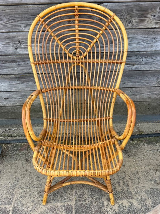 Vintage-Rattanstuhl aus den 1960er Jahren