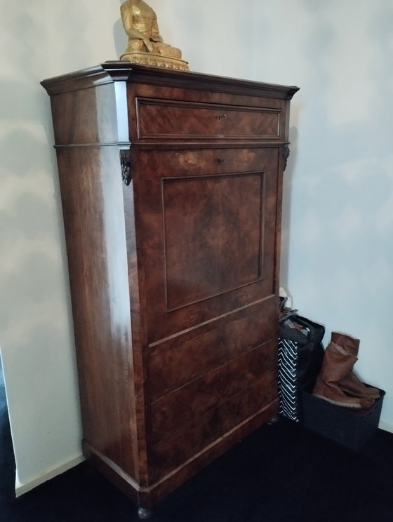 Image 1 of Cómoda antigua con escritorio