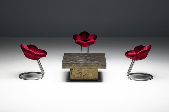 Image 1 of Tavolino brutalista in acciaio, Francia, anni '70