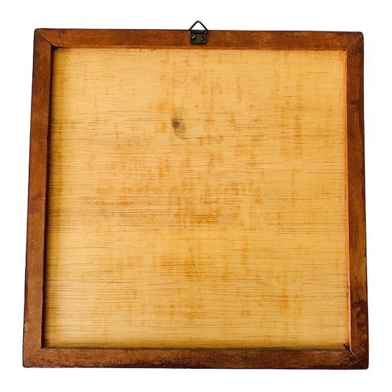 Image 1 of Sottobicchiere vintage in piastrelle Vallauris, decorazione murale Strelitzia di Raymonde Leduc, anni '60.