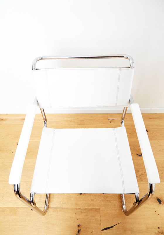 Set di 4 poltrone Modello S34 di Mart Stam per Thonet – Sedie da pranzo, Leather (photo 19 of 21)