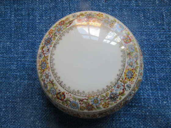 Image 1 of Vintage porseleinen sieradendoosje met deksel, juwelendoosje etc., genummerd