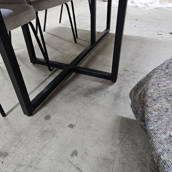 Tavolo da pranzo Keijser&Co con 6 sedie Kartell, Keijser & Co, Set da pranzo, Metallo, Tessile, Nero (foto 8 di 9)