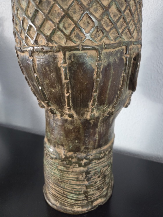 Benin Bronze Head Queen Mother (Iyoba) Idia – Sculpture (photo 10 of 13)