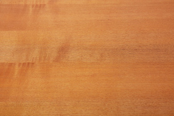 Scrivania Mid-Century restaurata, Frassino, Lucidatura rinnovata, Ceca, anni '60 – Scrivanie, Legno, Cromo (photo 3 of 13)