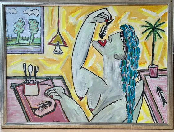 Painting with frame by artist Guido Hillebrand Goedheer, Wall decoration, Other, Multi Color (photo 5 of 5)