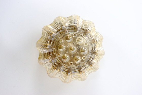 Image 1 of Lampada da soffitto color ambra Plafoniera 'Jupiter' vintage