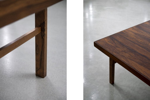 Table basse vintage en palissandre de style colonial danois moderne du milieu du siècle, années 1960