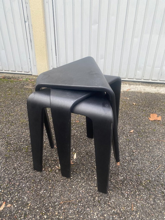 Image 1 of Set di 3 sgabelli Arper Ply disegnati da Lievore, Altherr, Molina