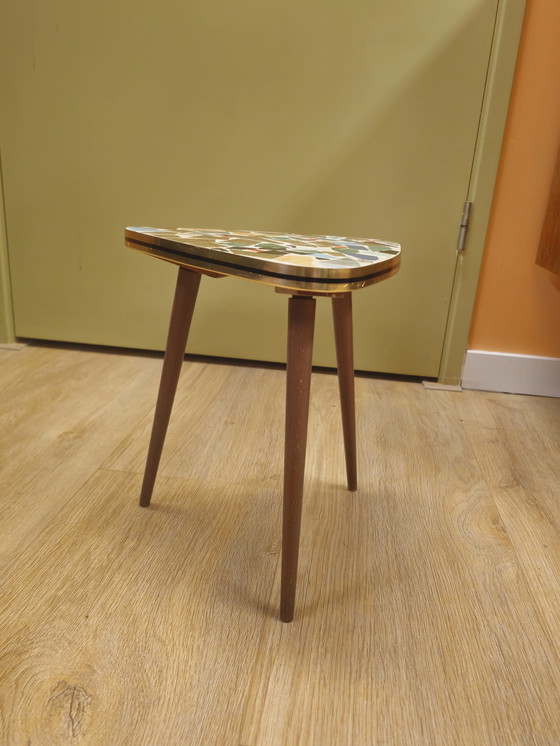 Image 1 of Vintage Mosaic Plant Table Side Table Table