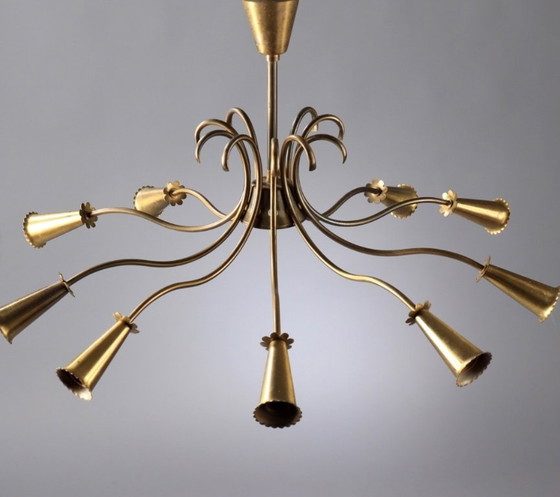 Image 1 of Lampadario sputnik in ottone anni '70