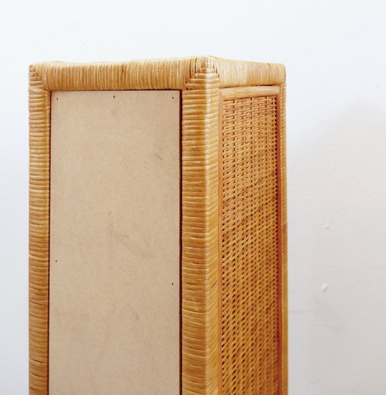 Image 1 of Pair of small vintage wicker chests of drawers with five drawers