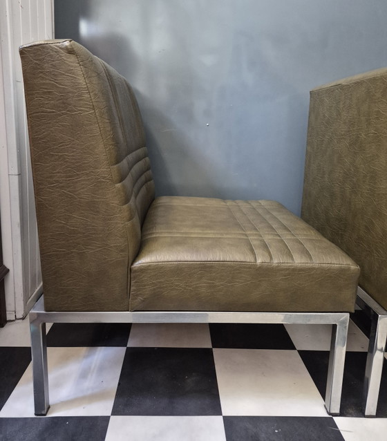 Image 1 of Ensemble de 3 authentiques anciennes chauffeuses fauteuils Vintage 