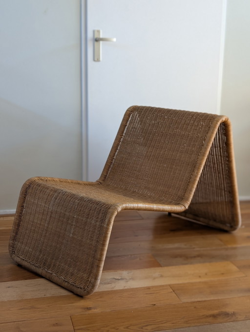 Vintage IKEA Hestra rotan loungestoel – jaren 80