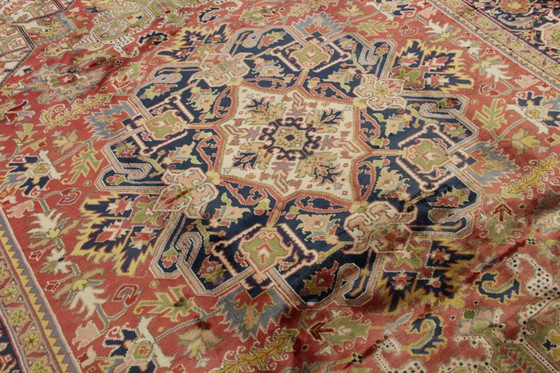 Image 1 of Teppich Handgeknüpft Heris Orientteppich 336 x 242 cm Perserteppich Antik Design