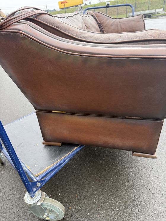 Image 1 of Mooie Muylaert 2 zits banque van rundleder à Cognacckleur