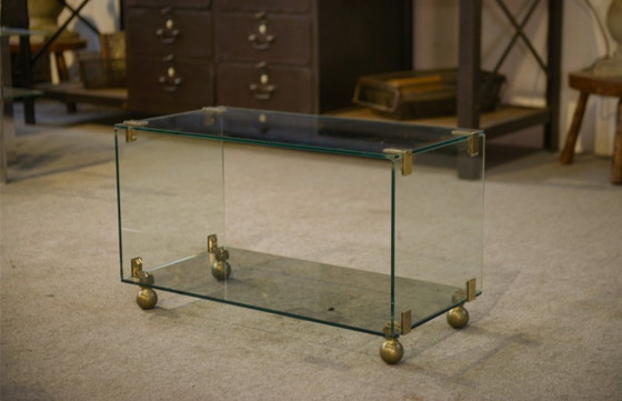 Image 1 of Glazen salontafel van Roche Bobois, jaren 60.