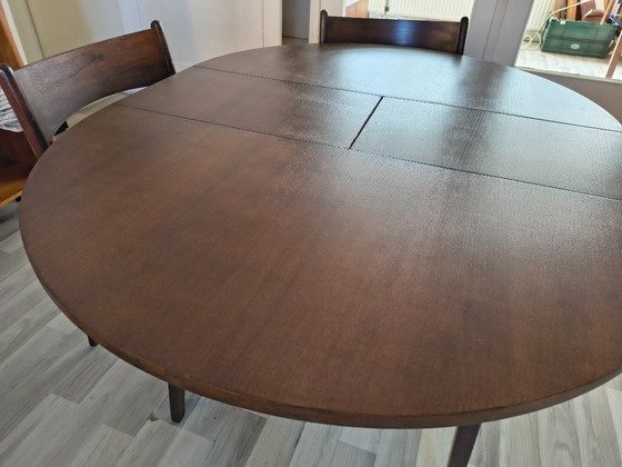Image 1 of Vintage Round/Oval Danish Design Dining Table