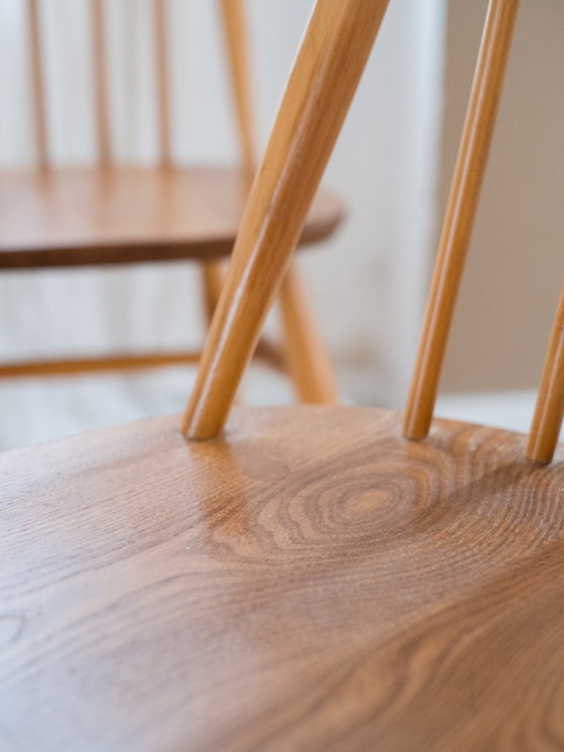 Paar Vintage Ercol Quaker Stühle, Modell 365 – eetkamerstoelen, Wood (photo 2 of 7)