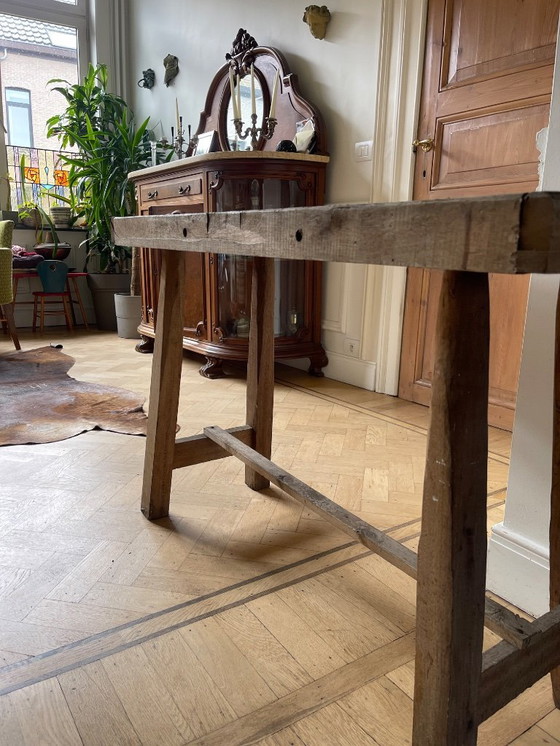 Image 1 of Banco da lavoro per officina WABI SABI - banco da macellaio ...