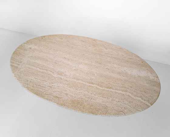 Image 1 of Mario Bellini – Il Colonnato – Italiaanse travertin eettafel, ca. 1980
