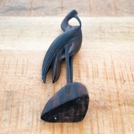 Vintage Hand-Carved Wooden Bird Figurine: Mid-Century Modern – Decorative Objects (photo 7 of 10)