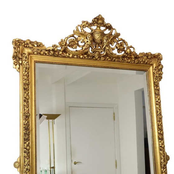Image 1 of Antieke Franse Facetgeslepen Spiegel 163cm