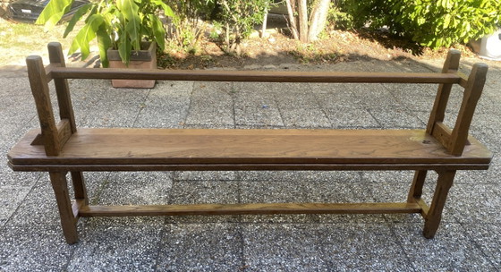 Solid Oak Wood Farmhouse Bench 220cm for Rustic 1950s Farmhouse Table – Benches (photo 2 of 17)