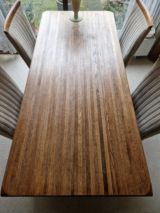 Oak wooden dining table