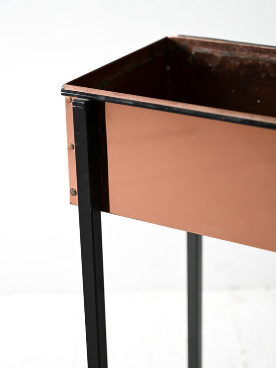 Image 1 of 1960s Scandinavian Copper and Metal Planter