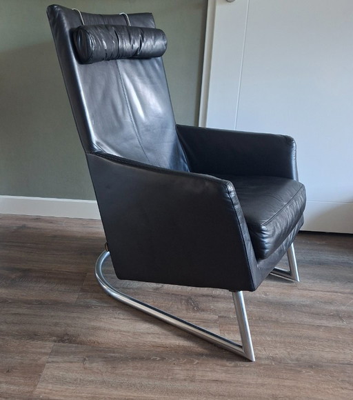Sillón Montis Madonna. Diseñado por Gerad Van Den Berg. Diseño holandés – fauteuils, Leather, Metal