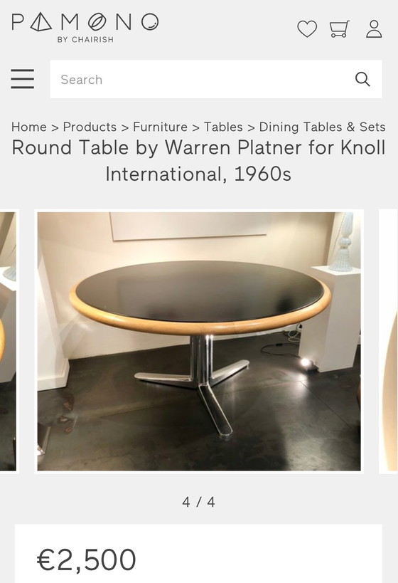 Image 1 of Table Knoll, design Warren Platner