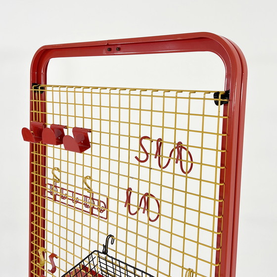 Image 1 of Rode Binetta Staande Organiser Door Boccato, Gigante & Zambusi Voor Seccose, 1980S