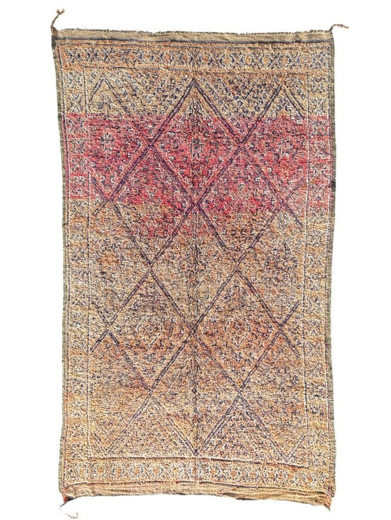 Image 1 of Vintage Moroccan Boujad Rug 200 x 350 cm – Rare Collector’s Piece – Handwoven Wool Carpet – Perfect Condition