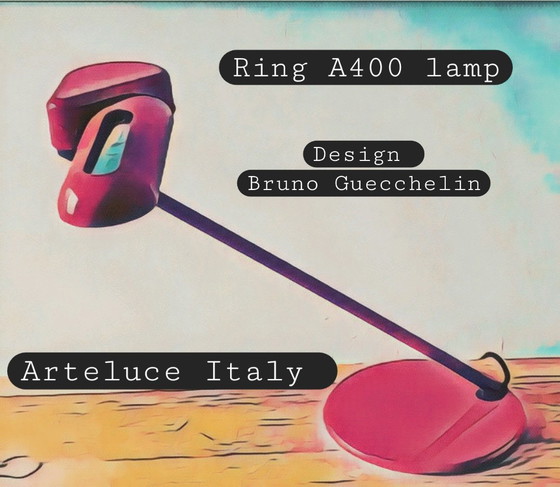 Image 1 of Ring A400 lamp - Ontwerp Bruno Gecchelin - Arteluce Milaan 1979