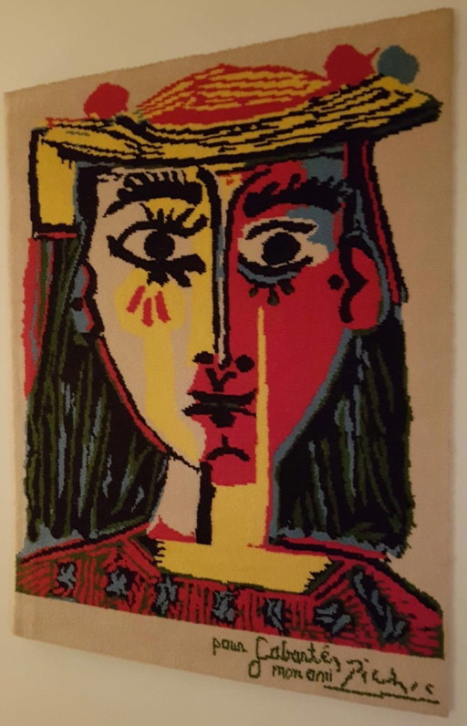 Picasso: Portrait De Femme Au Chapeau À Pompons Et Au Corsage Imprimé