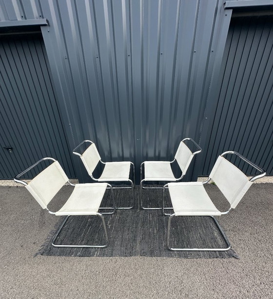 Mart Stam S 33 Chairs – Dining chairs, Chrome, Leather (photo 21 of 24)