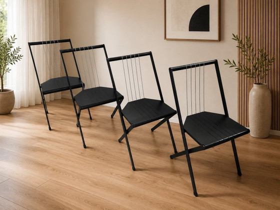 Lucci & Orlandini ELAM Uno Margherita designer chairs. 4 Italy – lucci e orlandini, Dining chairs, Iron (photo 2 of 11)