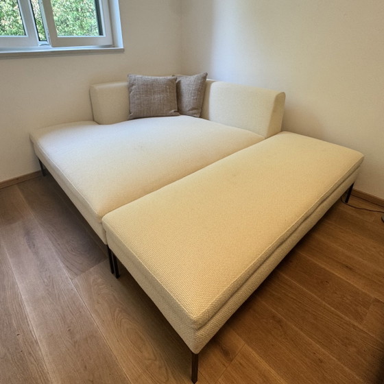 Chaise longue Charles de B&B Italia avec banc – Chaises longues, Textile (photo 3 of 7)