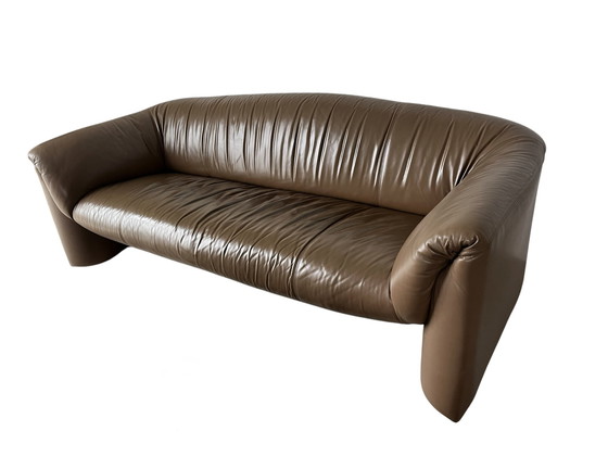 Image 1 of Bankstel Leolux Mink, 2-zits y 3-zits, luz bruin leer