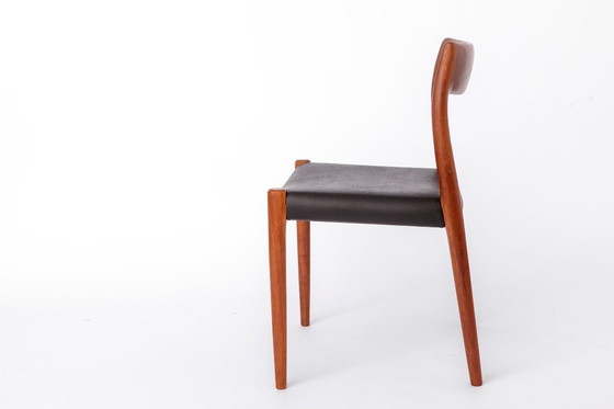 Image 1 of Niels Otto Møller Model 77 Chair, Danish Mid Century Teak Dining Chair 1956 Design, Vintage Moller Chair