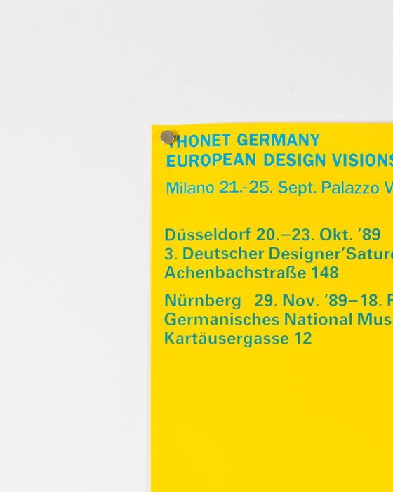 Image 1 of Thonet European Design – 1989 – Original Vintage Exhibition Poster – Modern Design – 83.7x59.5 cm A1