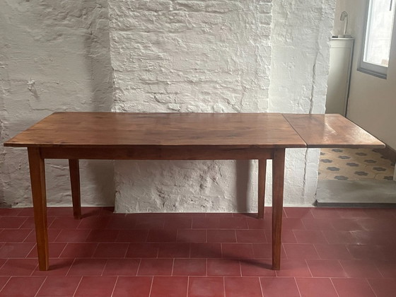 oude Franse eettafel met aanzetblad, houten penverbindingen – Wood (photo 18 of 27)