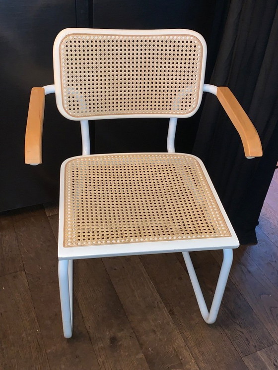 Image 1 of Marcel Breuer design chair model Cesca with armrests Italy