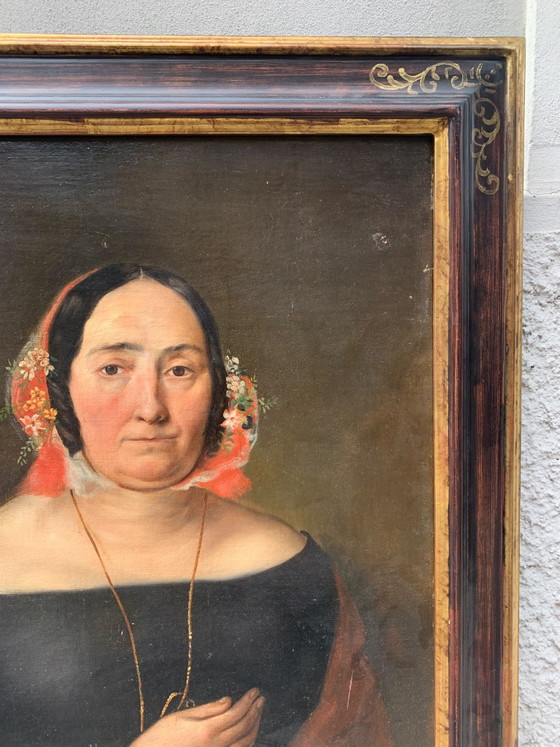 19th Century Oil on Canvas Portrait of a Lady, Paintings & Drawings (photo 5 of 7)