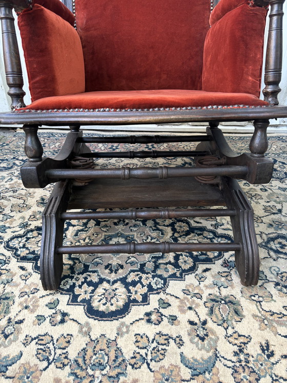 Image 1 of Engelse mid-century schommelstoel 