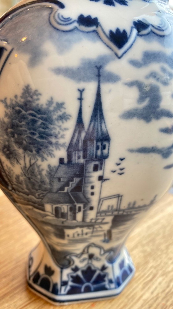 Image 1 of Vase ancien en bleu de Delft, décembre 500