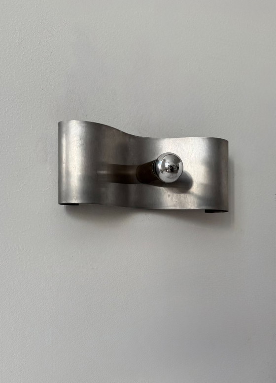 Image 1 of Applique vintage, métal brossé, France, 1970