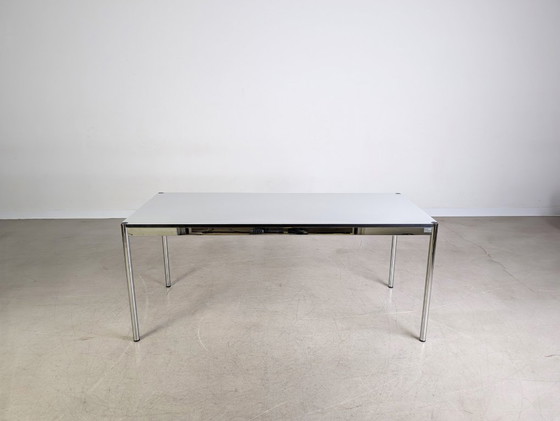 Image 1 of 2x USM Haller tafel resin wit bureau BTW parelgrijs